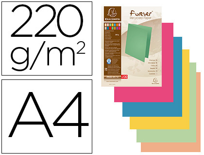 CLASSIFICADOR EXACOMPTA FOLDYNE DIN A4 PACK DE 100 CORES SORTIDOS 250 GR