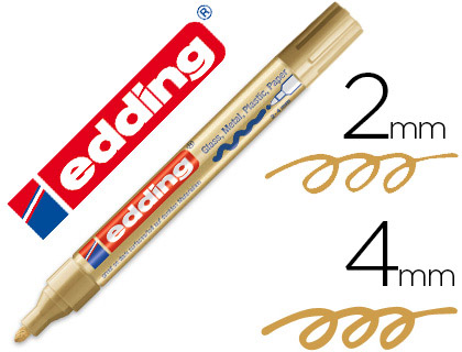 MARCADOR EDDING PONTA DE FIBRA 750 OURO PONTA REDONDA 3,5 MM