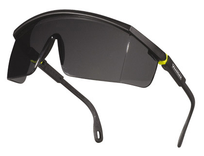 OCULOS DELTAPLUS DE PROTECAO POLICARBONATO MONOBLOQUE AHUMADO COR CINZA-AMARELAS UV400