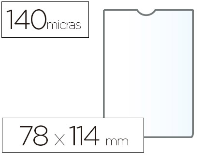 BOLSA CATALOGO ESSELTE PLASTICO 140 MICRONS MEDIDAS 78X114 MM