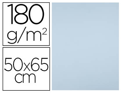 CARTOLINA LIDERPAPEL 50X65 CM 180 GR AZUL PACK DE 25 UNIDADES