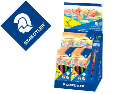 LAPIS DE CORES STAEDTLER WOPEX ECOLOGICO EXPOSITOR DE 20 CAIXAS DE 12 CORES E 5 CAIXAS DE 24 CORES