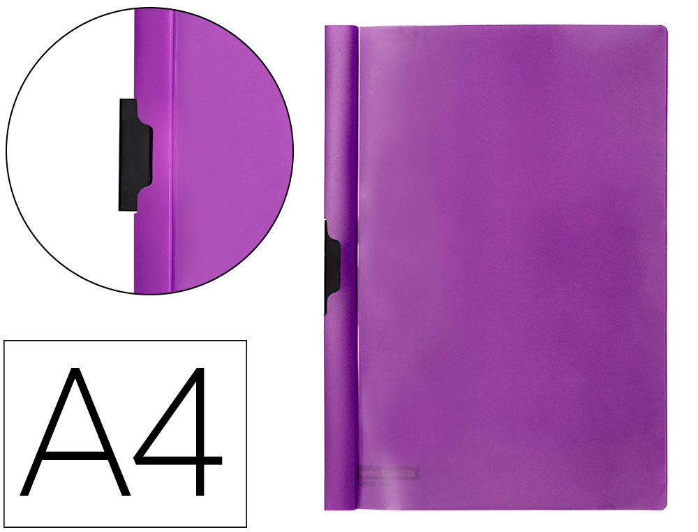 PASTA DOSSIER C/CLIP LATERAL, P/25 FLS, VIOLETA (PACK C/10)