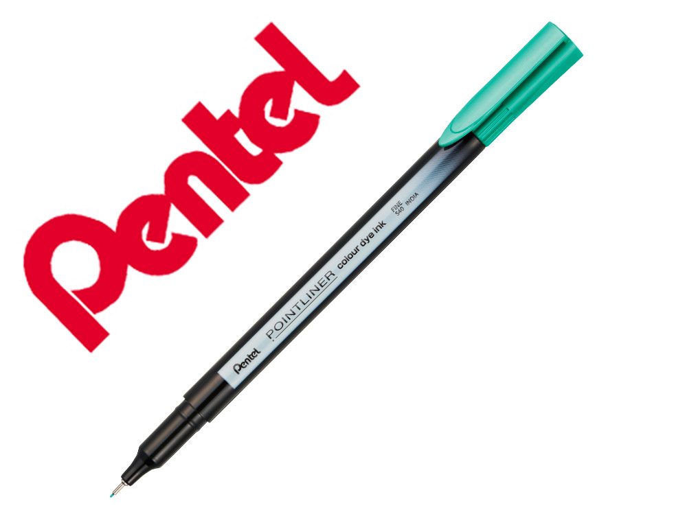 MARCADOR PENTEL DE FIBRA POINTLINER VERDE MAR 0,4 MM