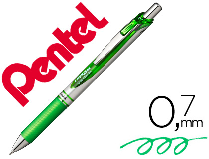 ROLLER PENTEL BL77 0,7 MM ENERGEL RETRATIL VERDE CLARO