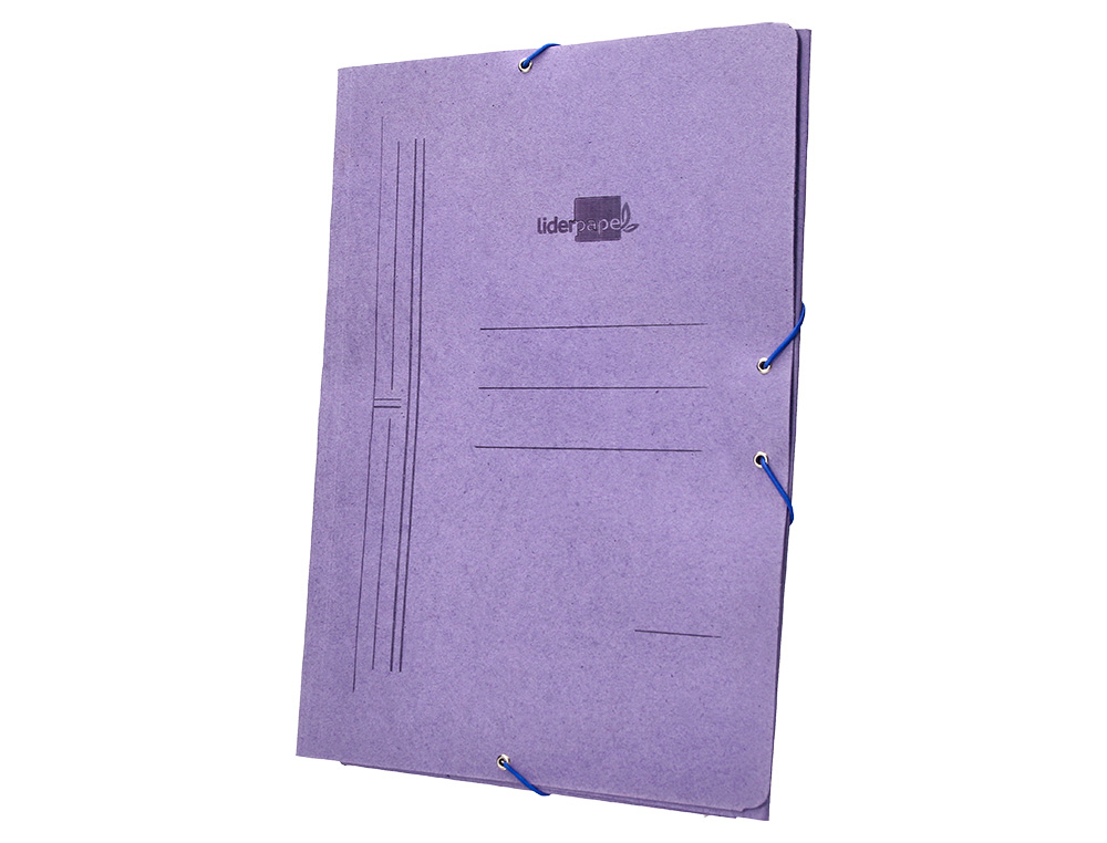 PASTA DE ELASTICOS LIDERPAPEL, FOLIO, COM ABAS, AZUL