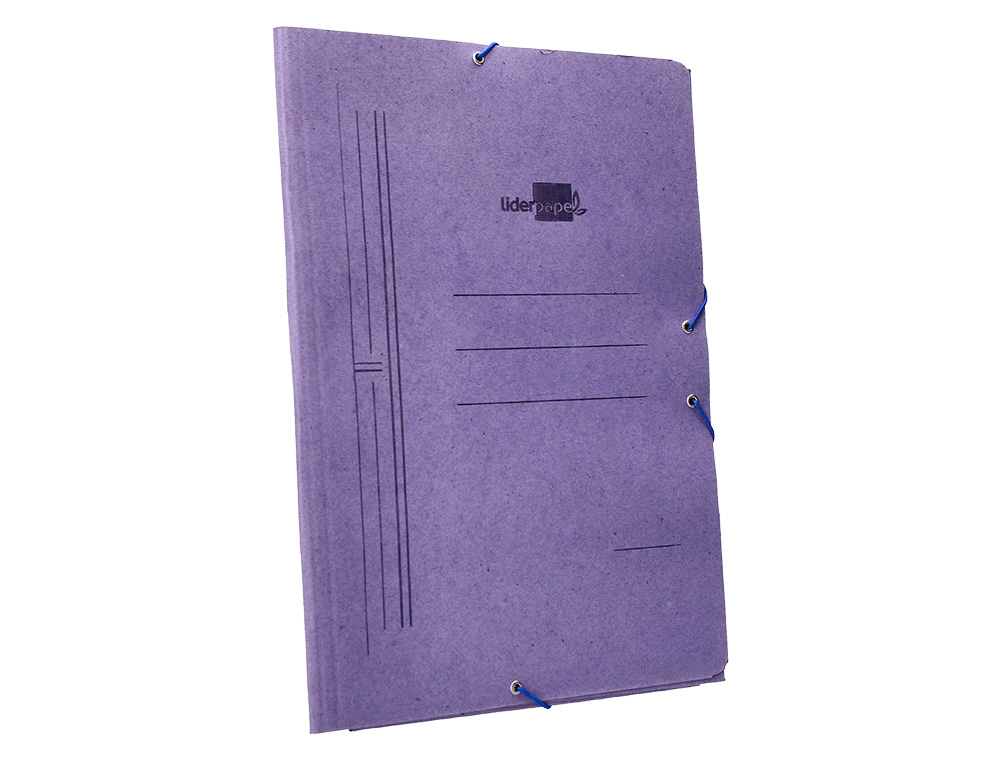 PASTA DE ELASTICOS LIDERPAPEL, FOLIO, COM ABAS, AZUL