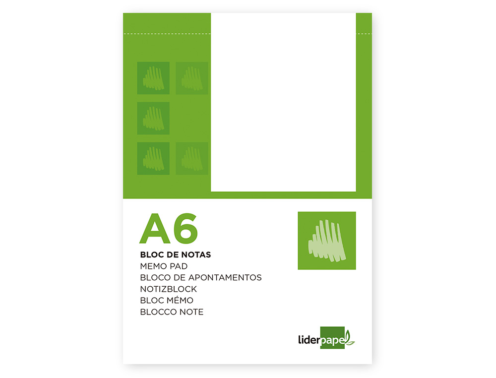 BLOCO DE APONTAMENTOS LIDERPAPEL DIN A6 80 F LISO