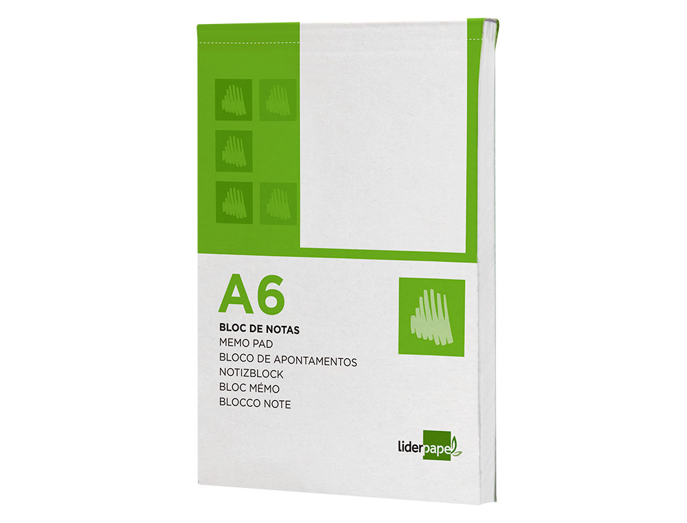 BLOCO DE APONTAMENTOS LIDERPAPEL DIN A6 80 F LISO