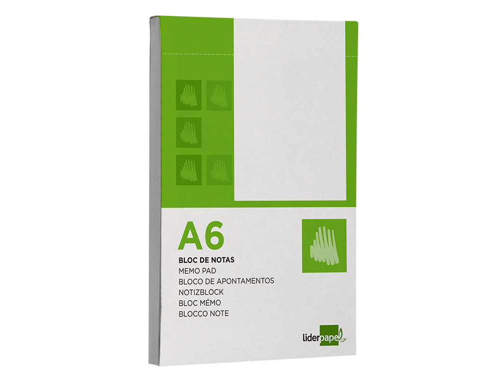 BLOCO DE APONTAMENTOS LIDERPAPEL DIN A6 80 F LISO
