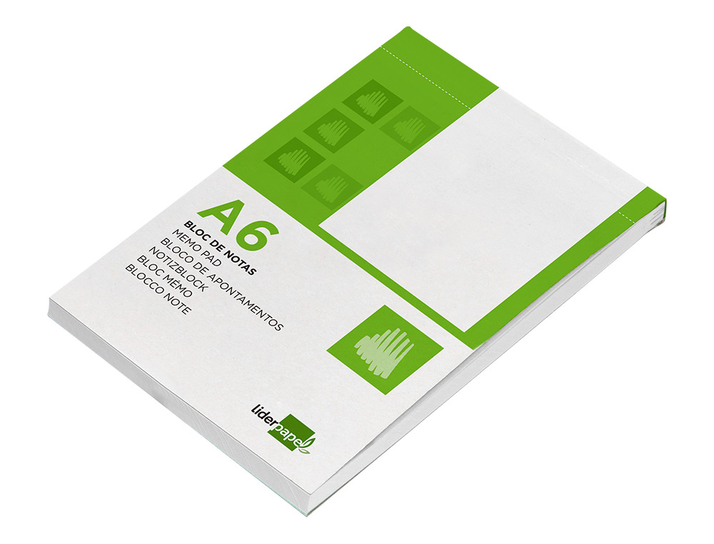 BLOCO DE APONTAMENTOS LIDERPAPEL DIN A6 80 F LISO