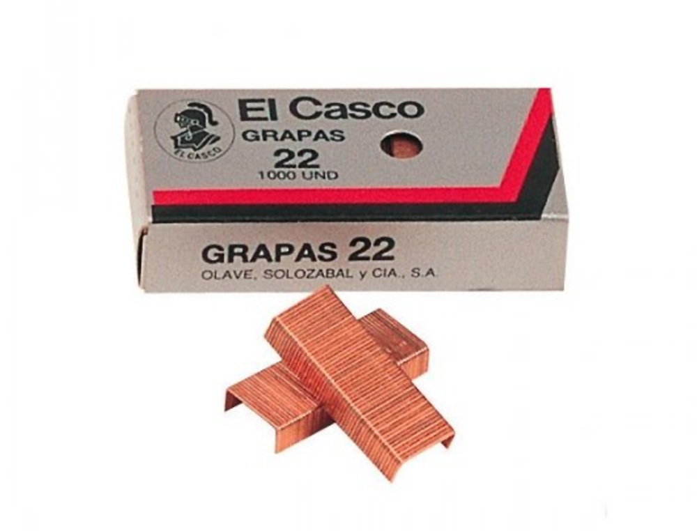 AGRAFES EL CASCO GALVANIZADOS, CAIXA 1000 - N. 22
