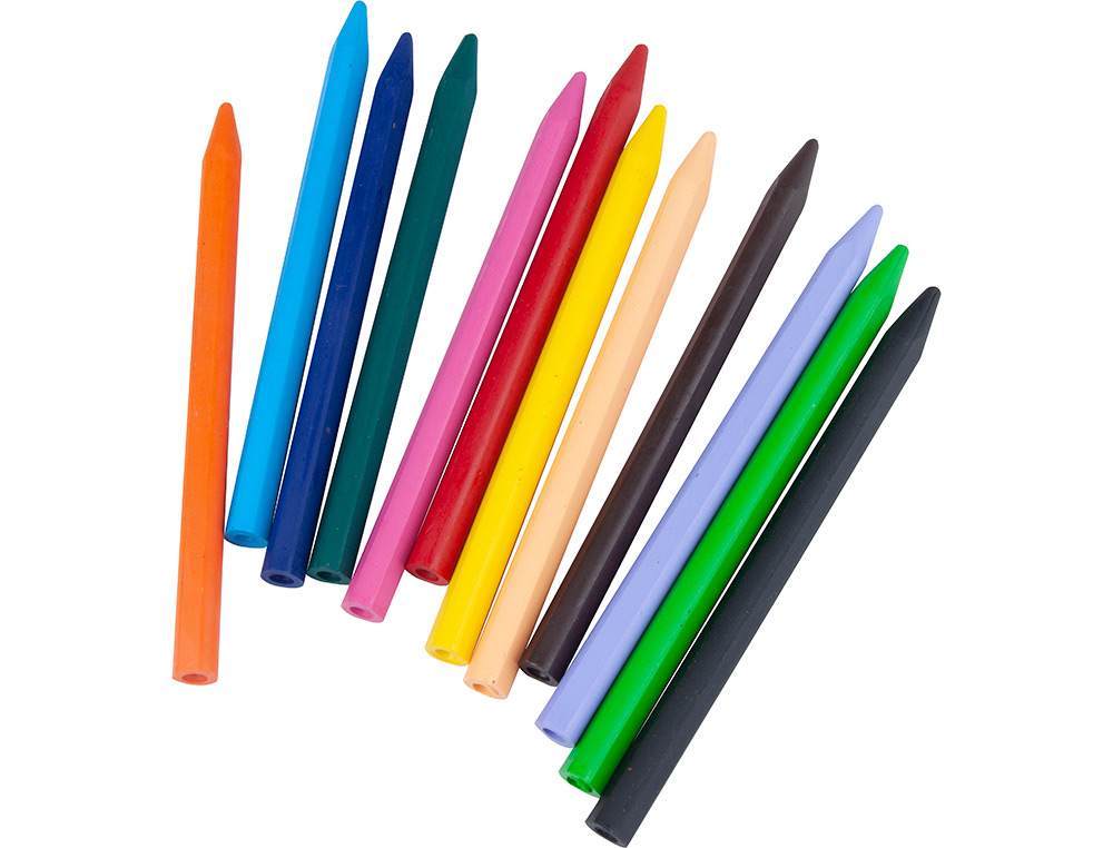 LAPIS DE CERA LIDERPAPEL CAIXA DE 12 CORES