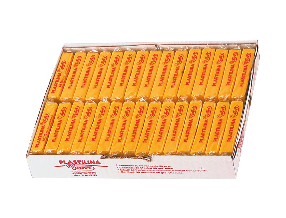 PLASTICINA JOVI 70 PASTILHA 50GRS CAIXA DE 30 CORES NORMAIS