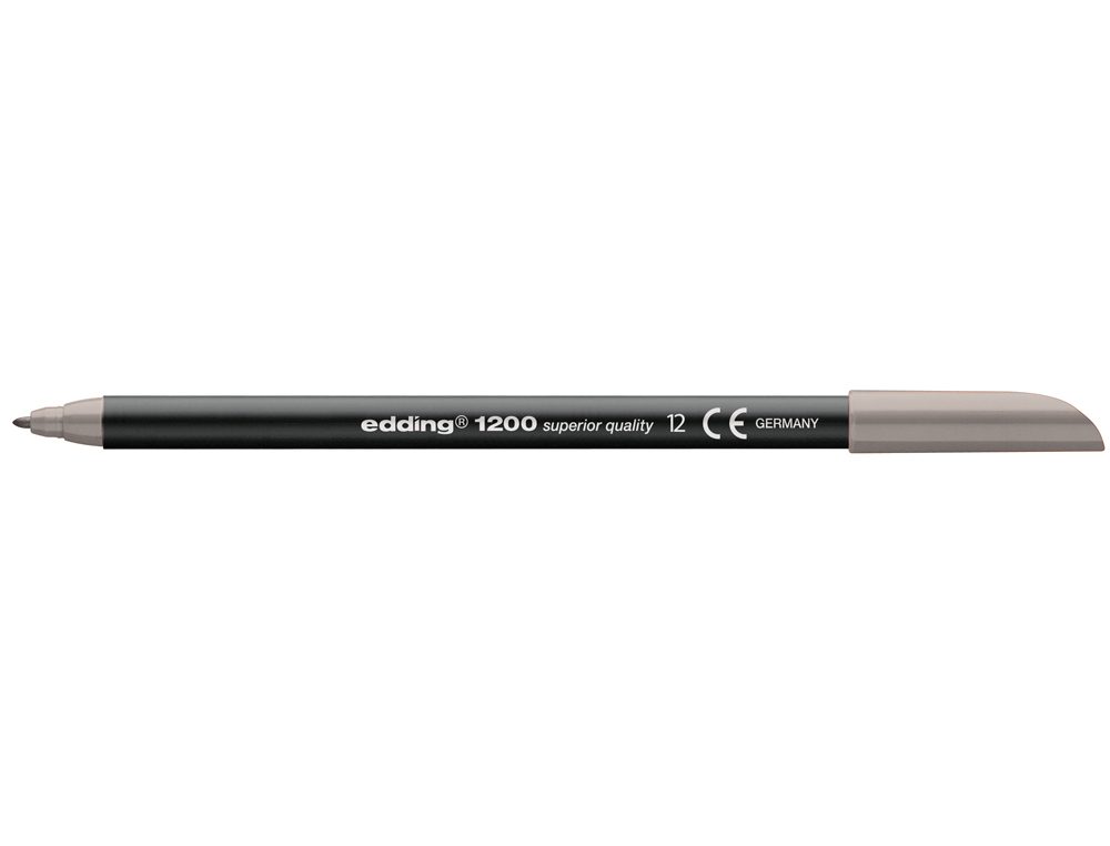 MARCADOR EDDING 1200 PONTA DE FIBRA REDONDA TRACO 1 MM N.12 CINZA