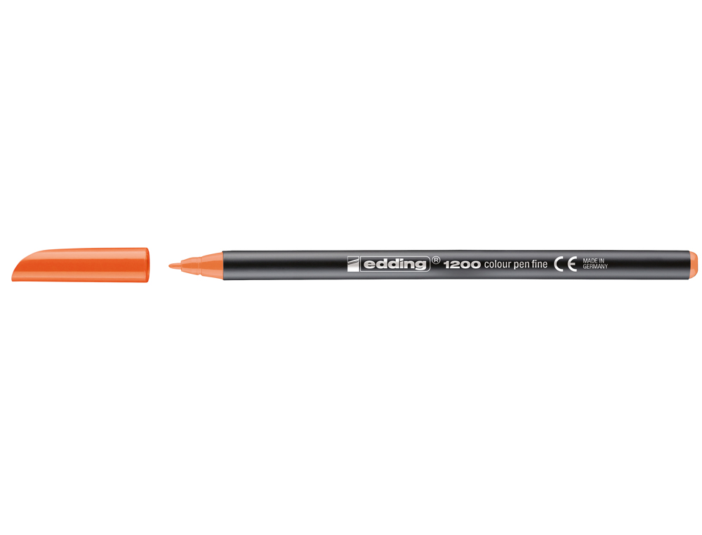 MARCADOR EDDING 1200 PONTA DE FIBRA REDONDA TRACO 1 MM N.6 LARANJA
