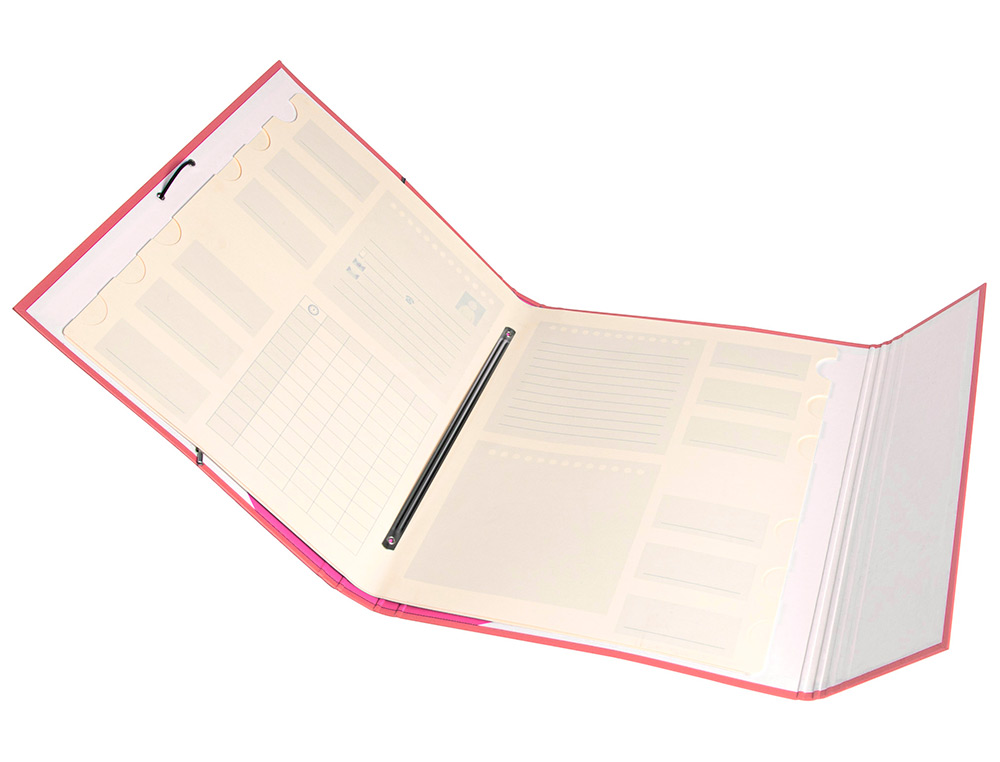 PASTA LIDERPAPEL ANTARTIK CLASSIFICADORA A4 12 DEPARTAMENTOS COM ELASTICOS E CARTAO FORRADO COR CORAL