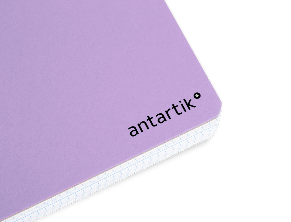 CADERNO ESPIRAL LIDERPAPEL DIN A4 ANTARTIK CAPA DURA 80 F 100 GR QUADRICULA 5 MM COM MARGEM COR LAVANDA