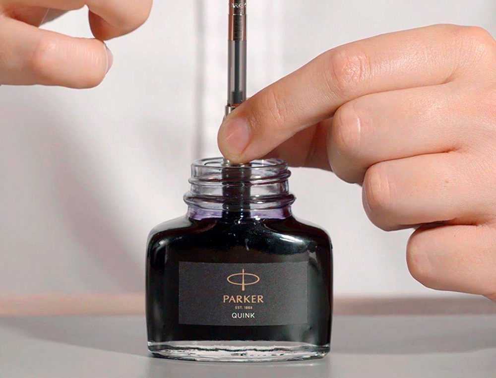 TINTA PARKER QUINK PRETA FRASCO 57 ML