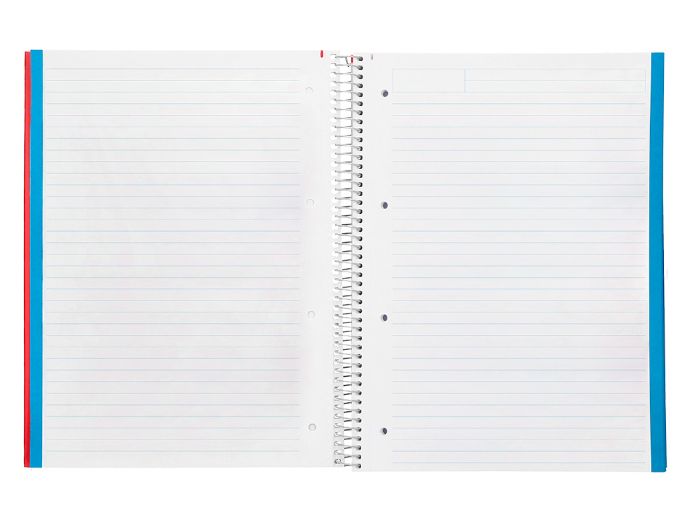 CADERNO ESPIRAL LIDERPAPEL JOLLY MICRO DIN A4 CAPA FORRADA 140 F 75 GR PAUTADO 5 BANDAS DE CORES 4 FUROS CORES SORTIDAS