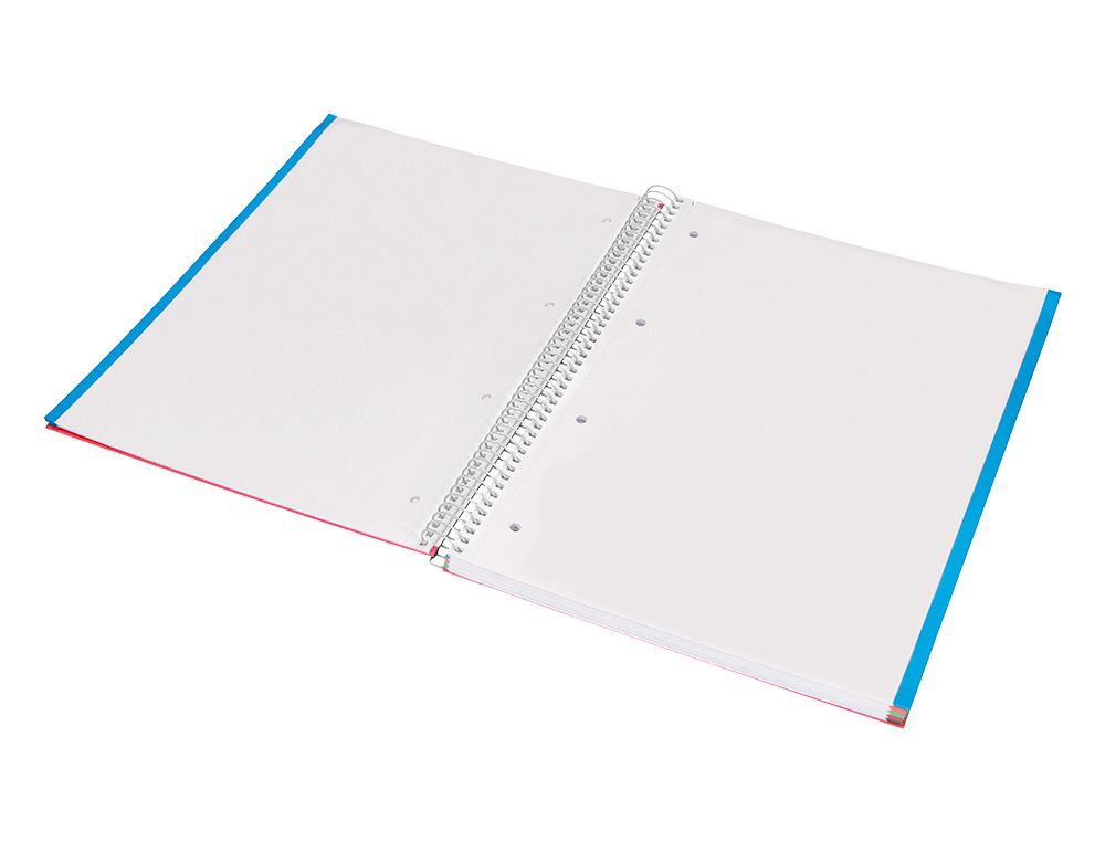CADERNO ESPIRAL LIDERPAPEL JOLLY MICRO DIN A4 CAPA FORRADA 140 F 75 GR LISO 5 BANDAS DE CORES 4 FUROS CORES SORTIDAS