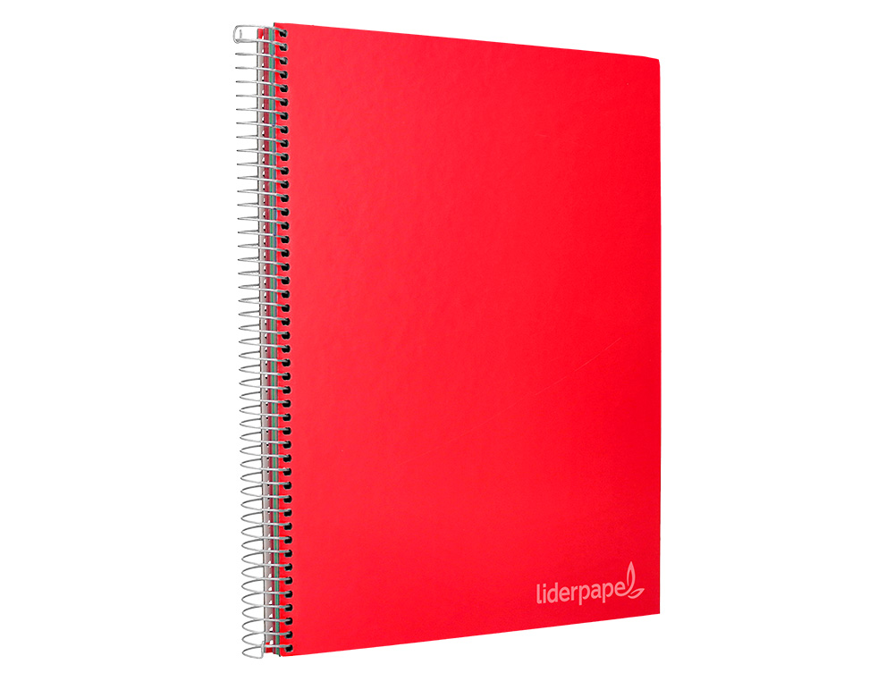 CADERNO ESPIRAL LIDERPAPEL JOLLY MICRO DIN A4 CAPA FORRADA 140 F 75 GR LISO 5 BANDAS DE CORES 4 FUROS CORES SORTIDAS
