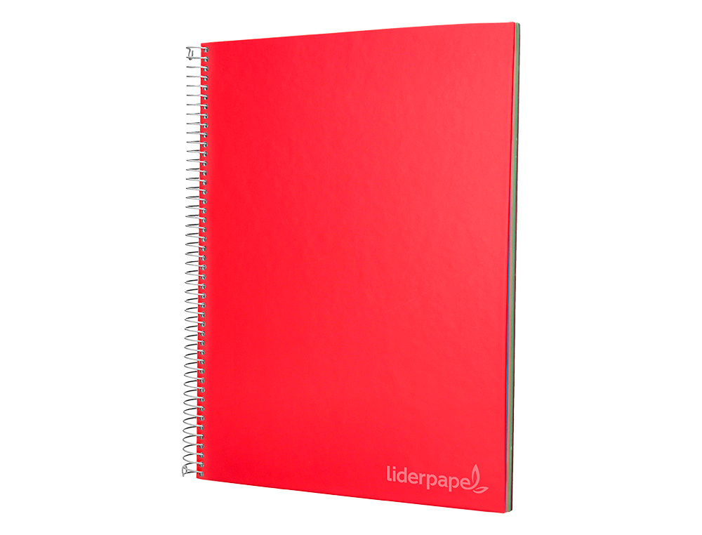 CADERNO ESPIRAL LIDERPAPEL JOLLY MICRO DIN A4 CAPA FORRADA 140 F 75 GR LISO 5 BANDAS DE CORES 4 FUROS CORES SORTIDAS