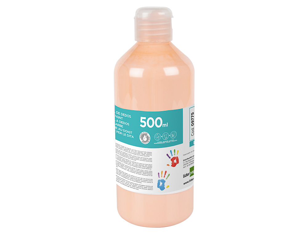 PINTURA A DEDOS LIDERPAPEL GARRAFA DE 500 ML PELE