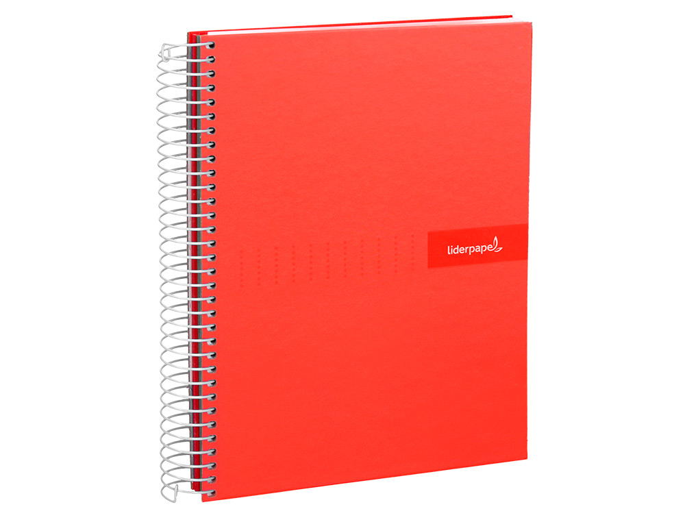 CADERNO ESPIRAL LIDERPAPEL CRAFTY DIN A4 CAPA FORRADA 80 F 90 GR QUADRICULA 5 MM COM MARGEM CORES SORTIDAS