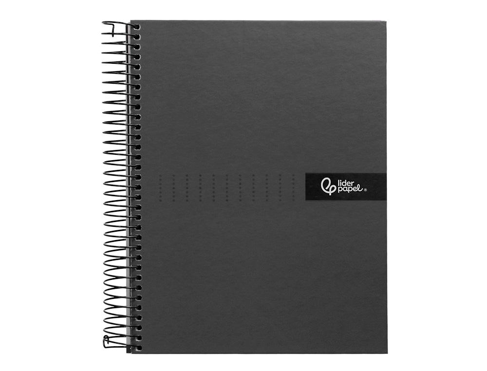 CADERNO ESPIRAL LIDERPAPEL CRAFTY MICRO DIN A4 CAPA FORRADA 120 F 90 GR QUADRICULA 5 MM 5 BANDAS DE CORES 4 CORES COR PR
