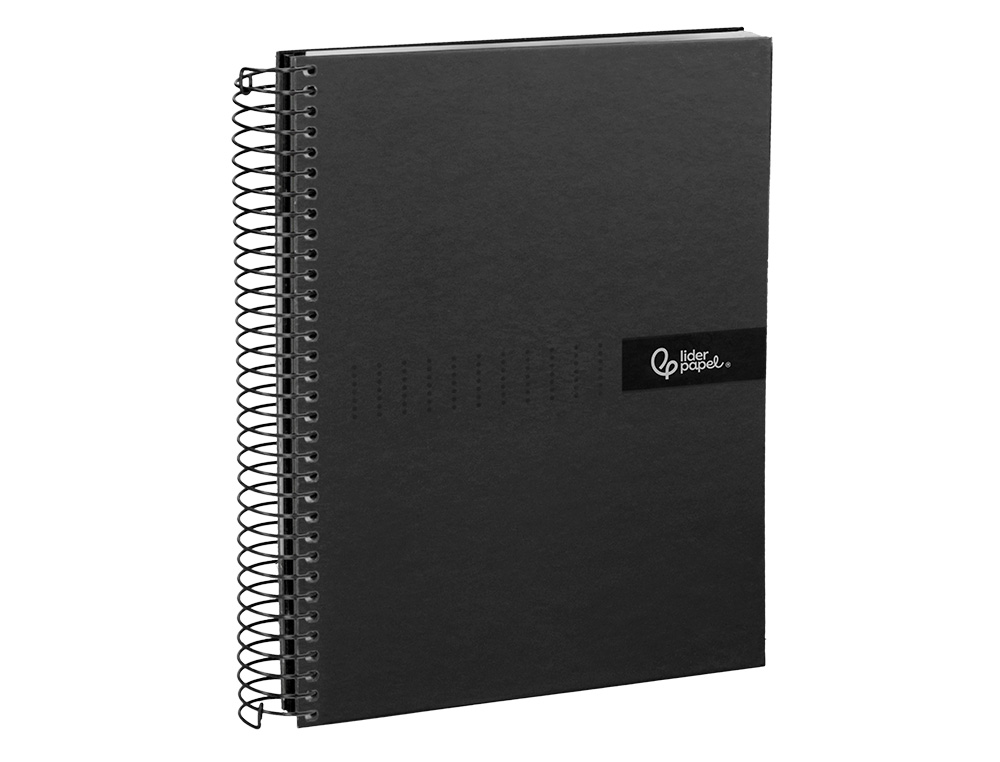 CADERNO ESPIRAL LIDERPAPEL CRAFTY MICRO DIN A4 CAPA FORRADA 120 F 90 GR QUADRICULA 5 MM 5 BANDAS DE CORES 4 CORES COR PR