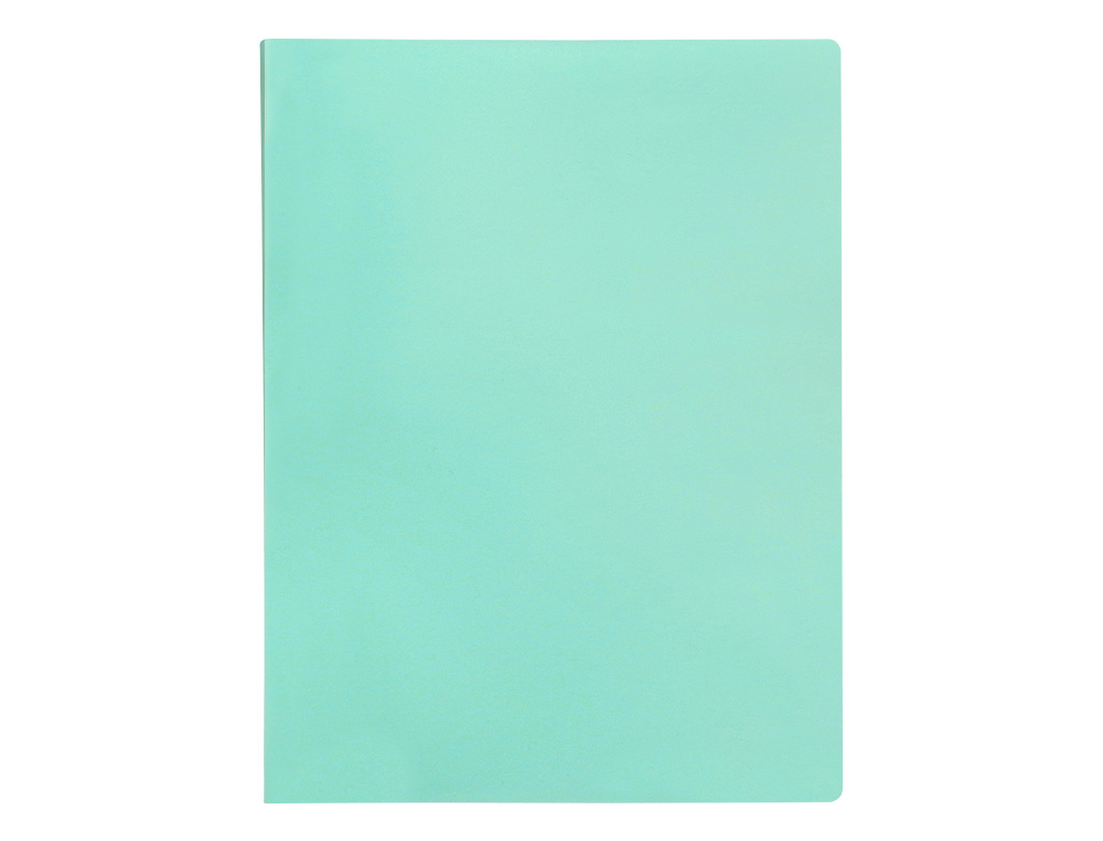 CAPA CATALOGO LIDERPAPEL 20 BOLSAS POLIPROPILENO DIN A4 VERDE MACA OPACO