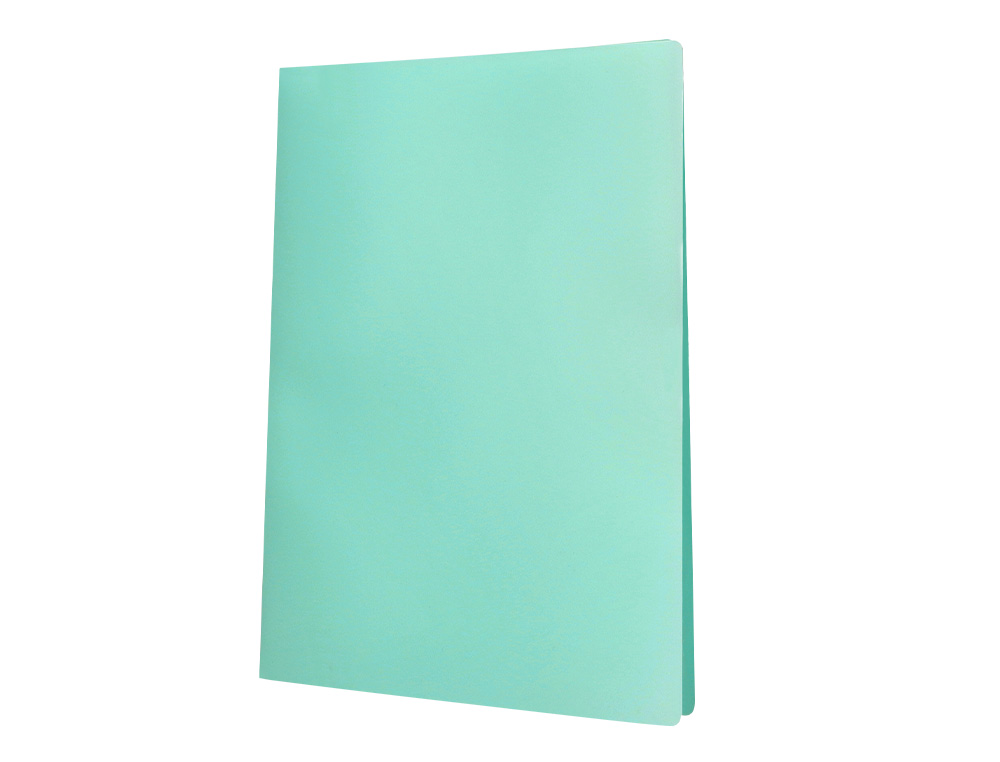 CAPA CATALOGO LIDERPAPEL 20 BOLSAS POLIPROPILENO DIN A4 VERDE MACA OPACO