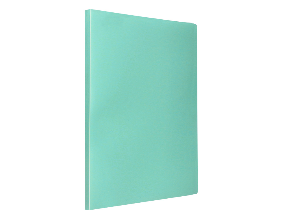 CAPA CATALOGO LIDERPAPEL 20 BOLSAS POLIPROPILENO DIN A4 VERDE MACA OPACO
