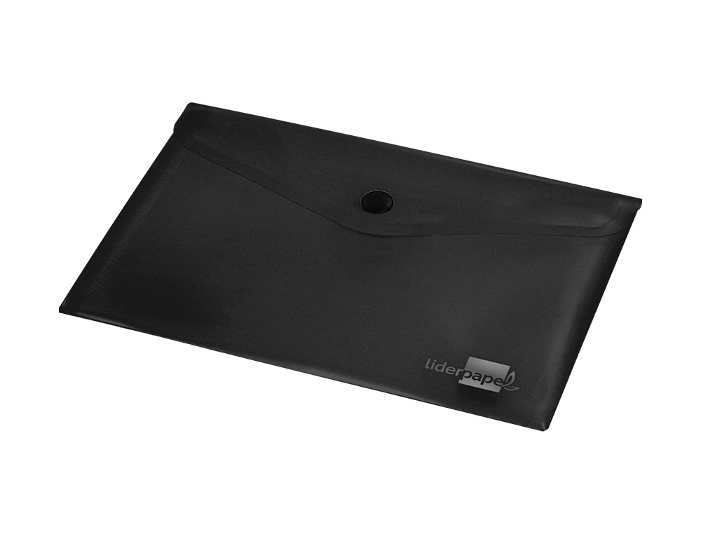 BOLSA PORTA DOCUMENTOS LIDERPAPEL COM MOLA DIN A7 PRETO OPACO