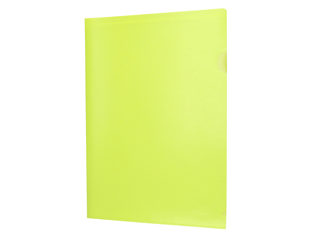 BOLSA DOSSIER LIDERPAPEL DIN A4 POLIPROPILENO AMARELO FLUOR OPACO 20 FOLHAS