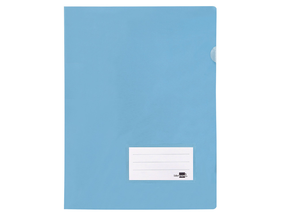 BOLSA DOSSIER LIDERPAPEL DIN A4 POLIPROPILENO 180 MICRONS CELESTE OPACO 20 FOLHAS