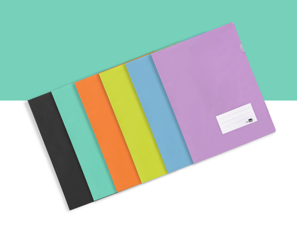 BOLSA DOSSIER LIDERPAPEL DIN A4 POLIPROPILENO 180 MICRONS CELESTE OPACO 20 FOLHAS