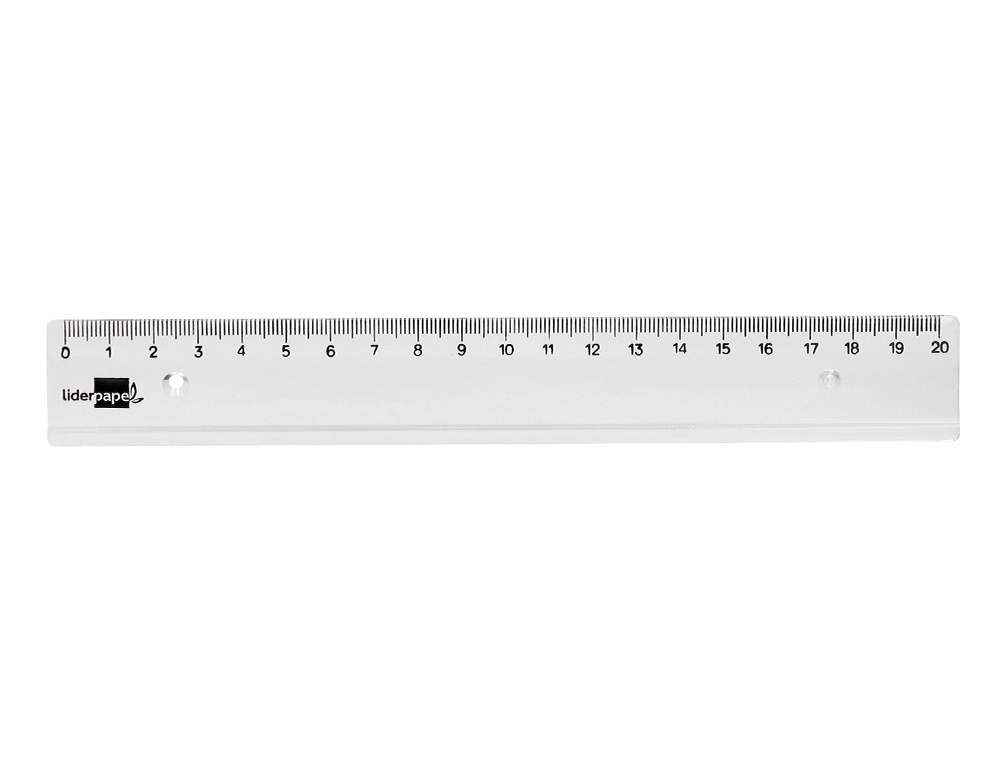 REGUA LIDERPAPEL EM PLASTICO TRANSPARENTE 20 CM