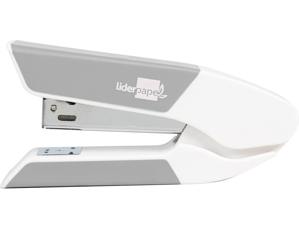 AGRAFADOR LIDERPAPEL COM OFERTA DE SACA AGRAFES E CAIXA DE 1000 AGRAFES 22/6 24/6 CAPACIDADE 20F COR CINZA