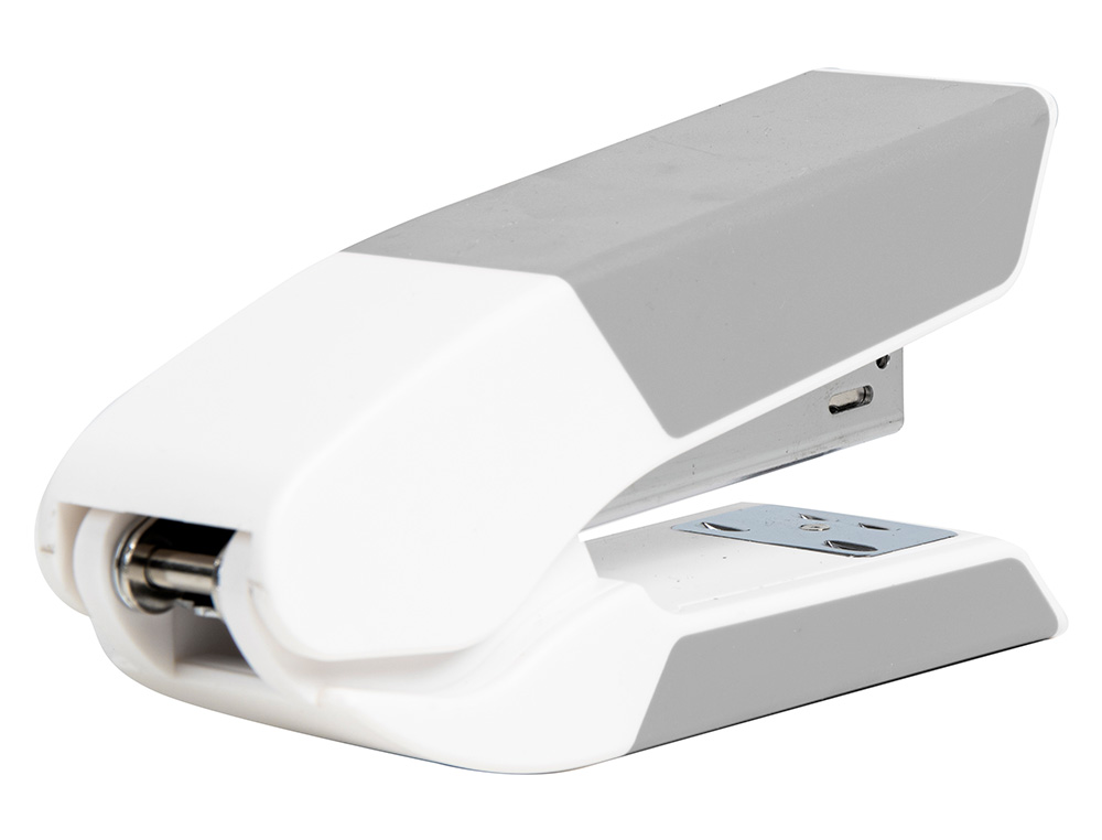 AGRAFADOR LIDERPAPEL COM OFERTA DE SACA AGRAFES E CAIXA DE 1000 AGRAFES 22/6 24/6 CAPACIDADE 20F COR CINZA