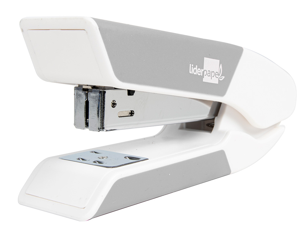 AGRAFADOR LIDERPAPEL COM OFERTA DE SACA AGRAFES E CAIXA DE 1000 AGRAFES 22/6 24/6 CAPACIDADE 20F COR CINZA