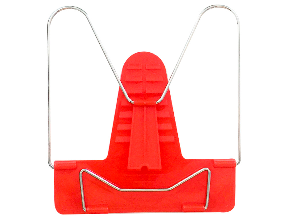 ATRIL LIDERPAPEL BASE PLASTICA ANGULO AJUSTAVEL SUPORTE PARTE POSTERIOR 125GR MEDIDAS: 190X215MM COR VERMELHA