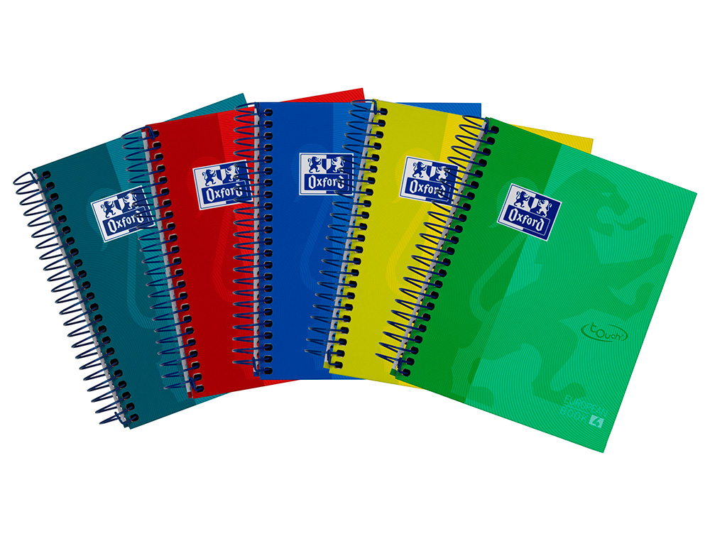 CADERNO ESPIRAL OXFORD EBOOK 4 CAPA EXTRADURA 8 120 FOLHAS QUADRICULA 5 MM CORES SORTIDAS TOUCH