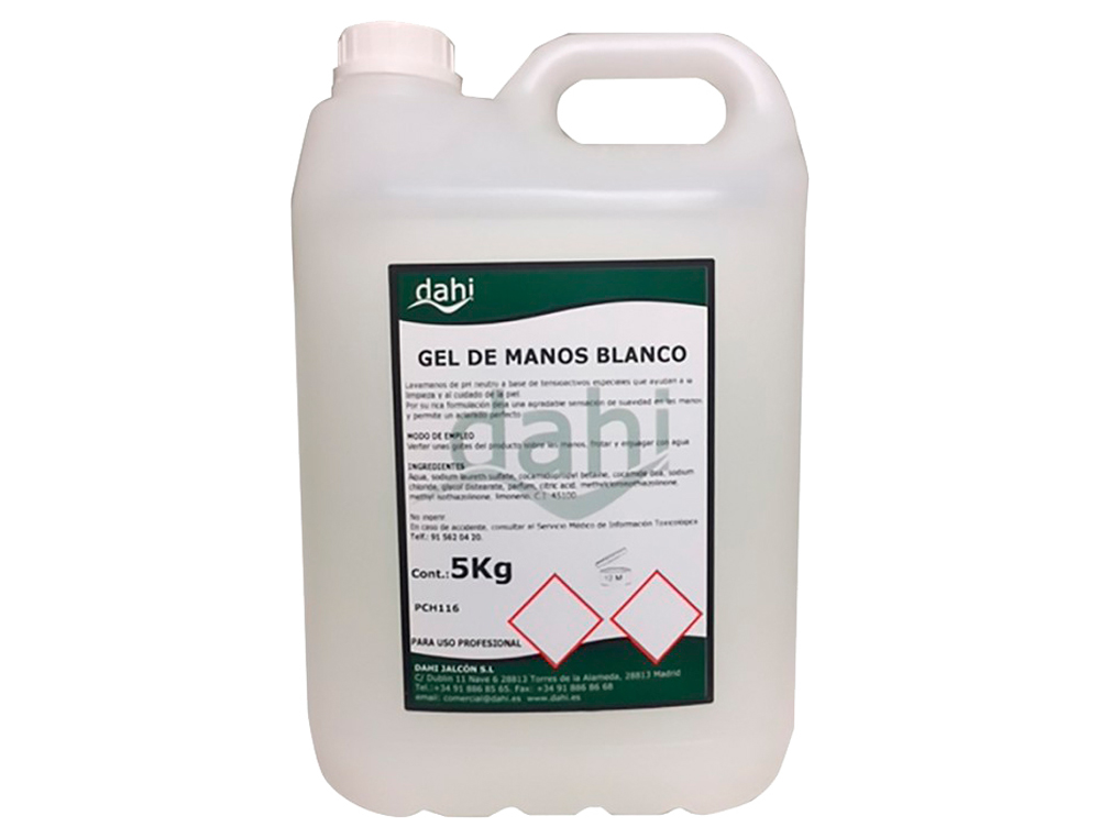 GEL DE MAOS DAHI NACARADO GARRAFA DE 5 L