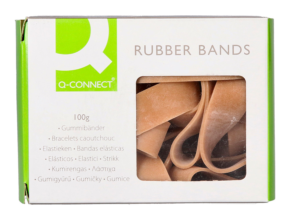 BANDAS ELASTICAS Q-CONNECT 100 GR 120 X 10 MM NUMERO 12