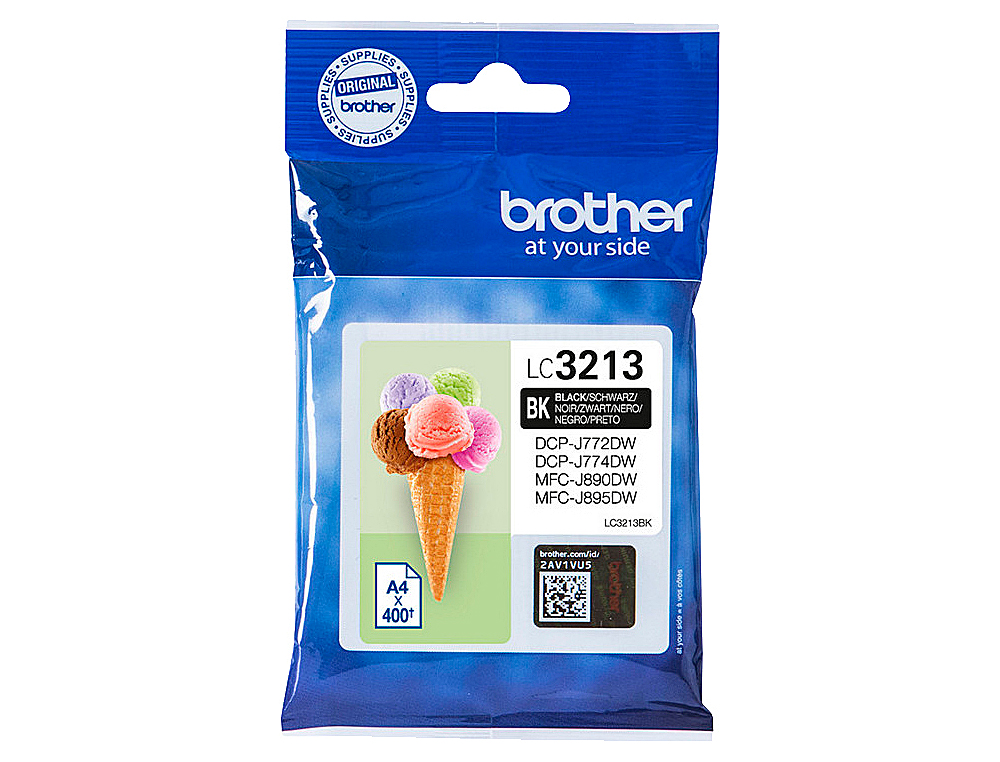TINTEIRO BROTHER LC3213 DCP-J572 / DCP-J772 / DCP-J774 / MFC-J890 / MFC-J895 PRETO 400 PAG