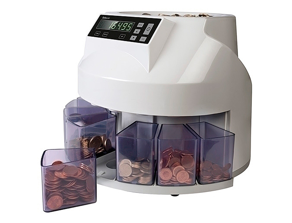 CONTADOR E CLASSIFICADOR DE MOEDAS SAFESCAN 1250EUR VELOCIDADE 200 MOEDAS / MINUTO CAPACIDADE 500 MOEDAS