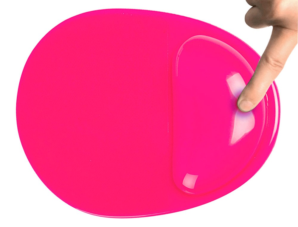 TAPETE PARA RATO Q-CONNECT COM APOIO DE PULSOS DE GEL E PVC COR ROSA