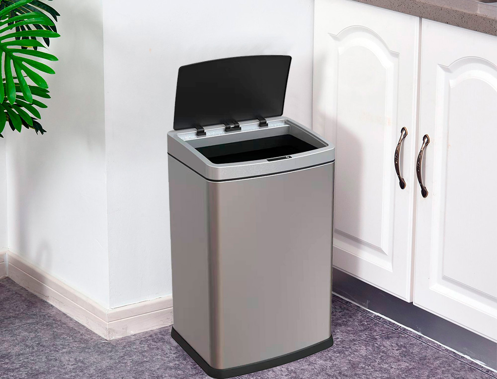 CESTO DE PAPEIS Q-CONNECT METALICO COM SENSOR AUTOMATICO CAPACIDADE 30 LITROS